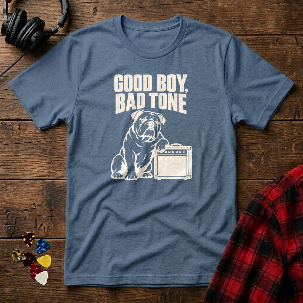 Good Boy, Bad Tone T-Shirt - Heather Indigo