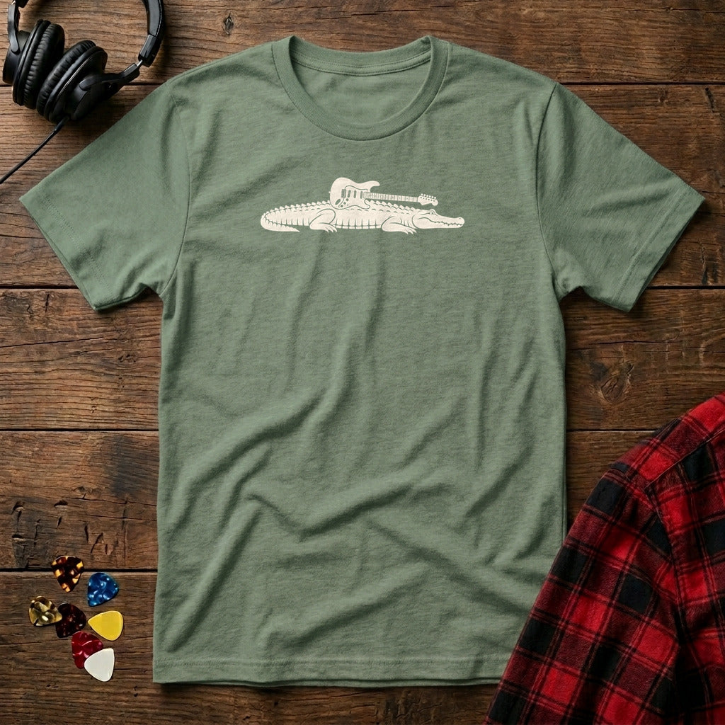 Gator Electric Guitar T-Shirt - Military Green