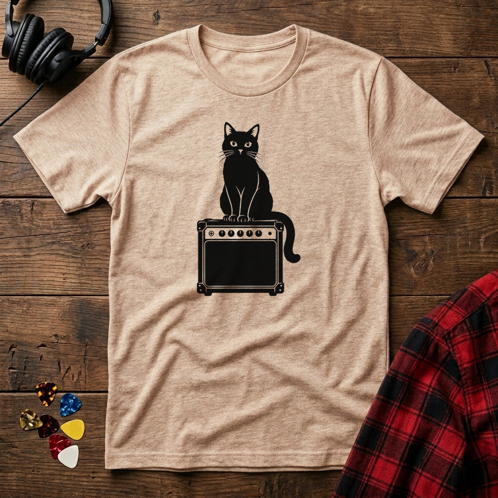 Cat on Practice Amp T-Shirt - Natural