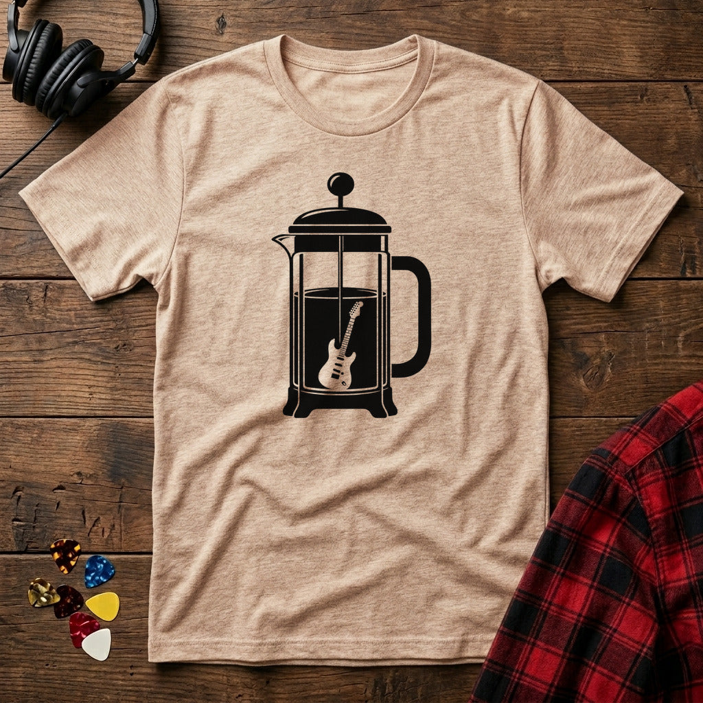 French Press Guitar T-Shirt - Natural