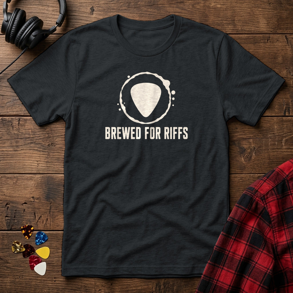 Brewed for Riffs T-Shirt - Black