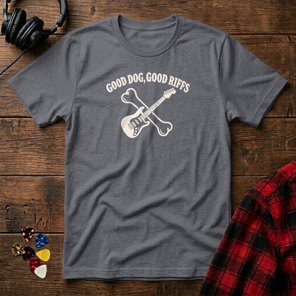 Good Dog, Good Riffs T-Shirt - Charcoal